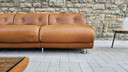 Vintage Loft Studio Space Age 60S 70S zitgroep leren bank leren sofa