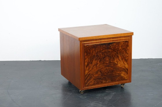 Image 1 of Vintage teakhouten barwagen, jaren 60