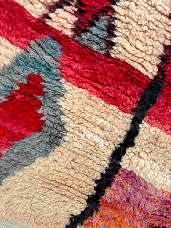 Image 1 of Modern Oranje Boho Marokkaanse Runner Rug