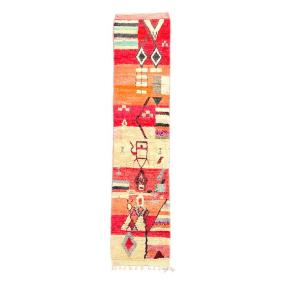 Image 1 of Modern Oranje Boho Marokkaanse Runner Rug