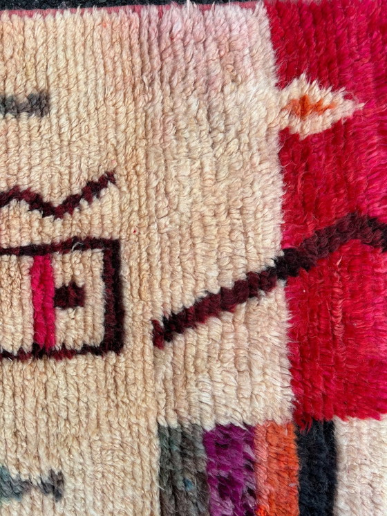 Image 1 of Modern Oranje Boho Marokkaanse Runner Rug