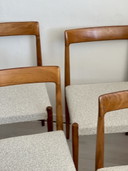 6x Lübke vintage eetstoelen