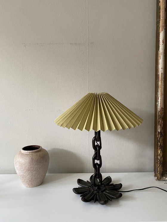 Image 1 of Vintage chain gietijzeren tafellamp