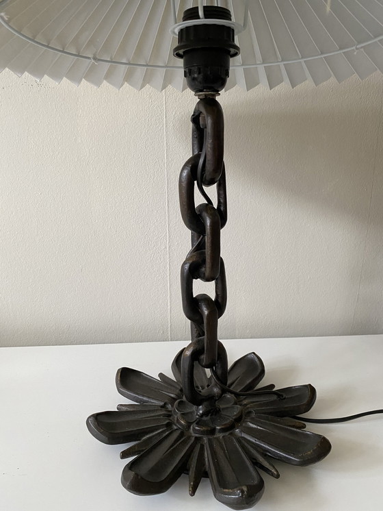 Image 1 of Vintage chain gietijzeren tafellamp