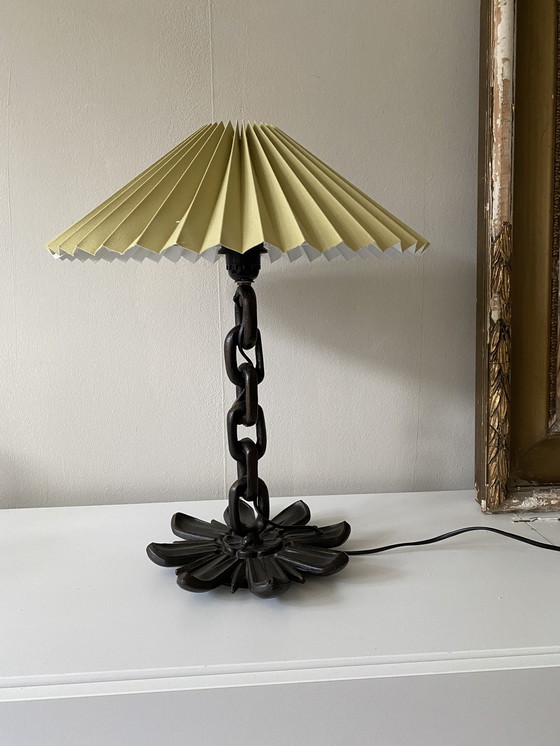 Image 1 of Vintage chain gietijzeren tafellamp