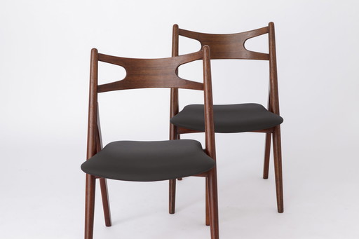 2x Hans Wegner stoelen #CH29