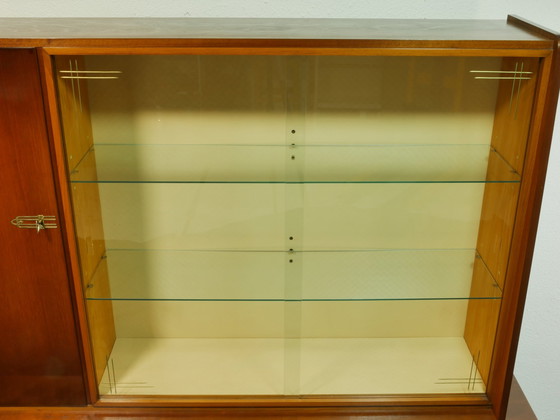 Image 1 of Vintage highboard / woonkamer kast met vitrinekast, jaren 60, Duitsland