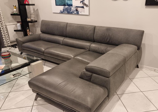 Roche Bobois Cinéphile Leren Sofa