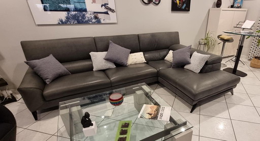 Roche Bobois Cinéphile Leren Sofa