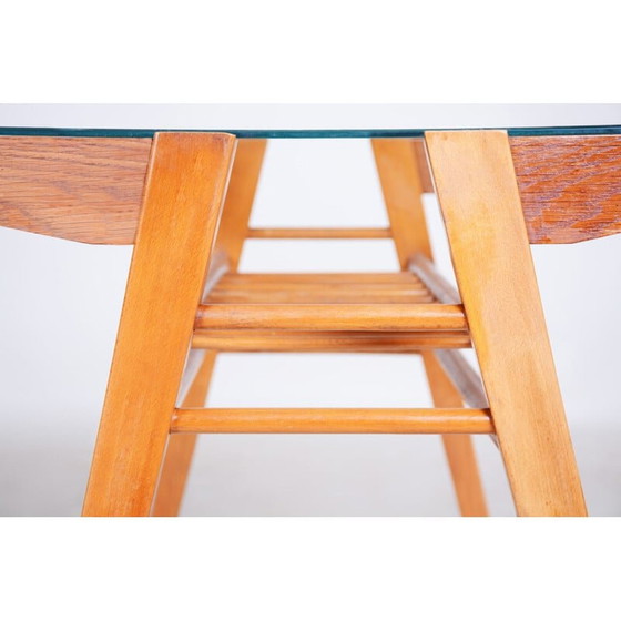 Image 1 of Mid century houten bijzettafel, 1950