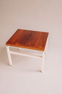 Vintage Pallisander Houten Bijzettafeltje Met Zwevend Blad
