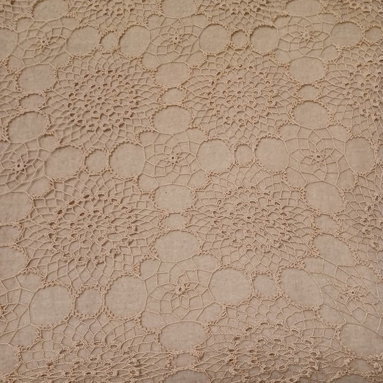 Image 1 of Vintage Sprei, Handgemaakt Fijn Haakwerk. Pièce Unique! 325 Cm X 270 Cm