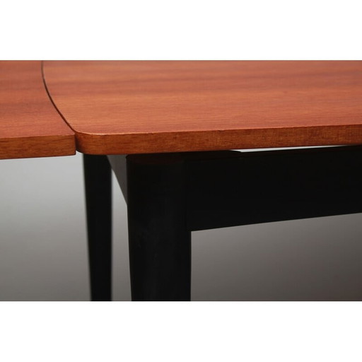 Vintage uitschuifbare eettafel teak, 1960