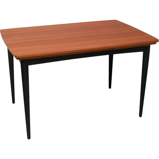 Vintage uitschuifbare eettafel teak, 1960