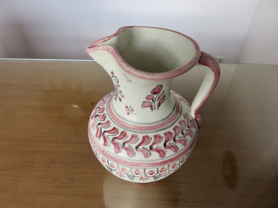 Image 1 of Keramische Pitcher "Talavera" Gesigneerd, Spanje, jaren 50 60