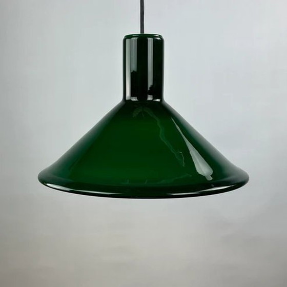 Image 1 of Holmegaard P & T Hanglampen Van Michael Bang - Groen Glas, 1972