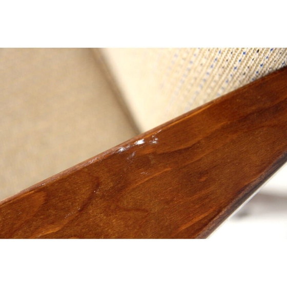 Image 1 of Scandinavische vintage fauteuil in teak en stof, Zweden 1960