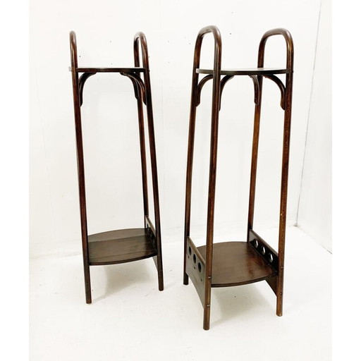 Paar vintage gebogen houten harnassen van Thonet, 1930