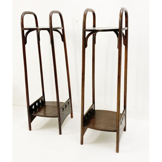Image 1 of Paar vintage gebogen houten harnassen van Thonet, 1930
