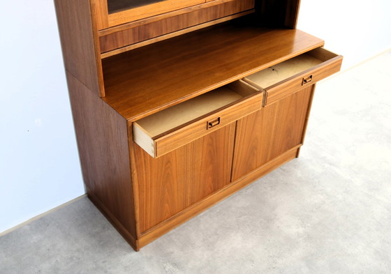 Image 1 of 1x vintage teak vitrinekast