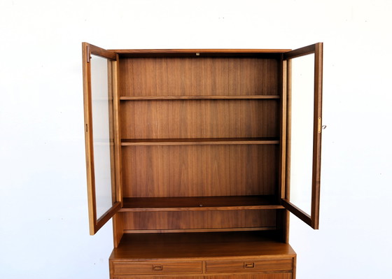 Image 1 of 1x vintage teak vitrinekast