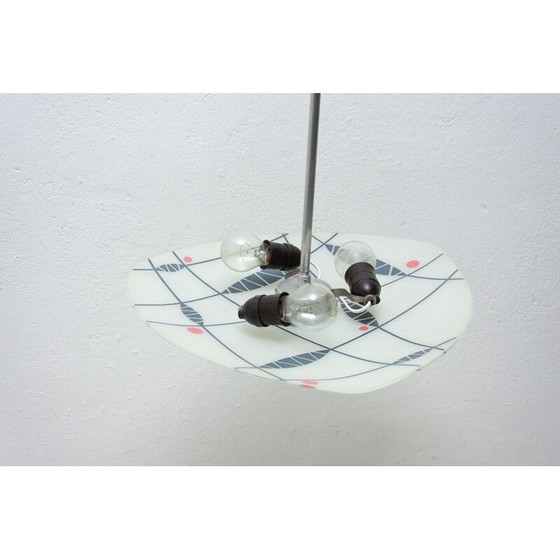 Image 1 of Vintage kroonluchter uit het ruimtetijdperk Tsjecho-Slowakije 1960
