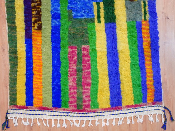 Image 1 of Berber tapijt - 254 cm x 148 cm - gekleurde wol