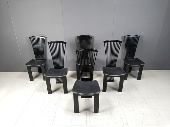 Image 1 of Postmoderne eetkamerstoelen van Pietro Costantini, 1980S, set van 6