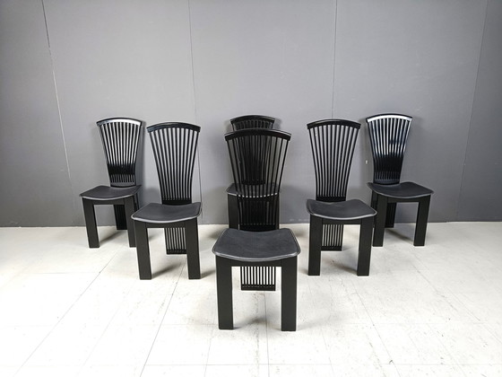 Image 1 of Postmoderne eetkamerstoelen van Pietro Costantini, 1980S, set van 6