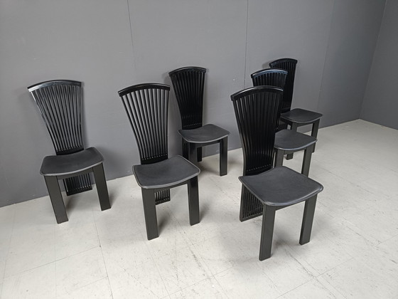 Image 1 of Postmoderne eetkamerstoelen van Pietro Costantini, 1980S, set van 6