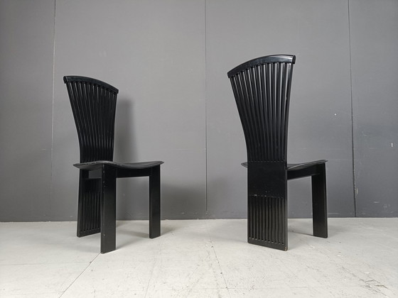 Image 1 of Postmoderne eetkamerstoelen van Pietro Costantini, 1980S, set van 6