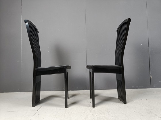 Image 1 of Postmoderne eetkamerstoelen van Pietro Costantini, 1980S, set van 6