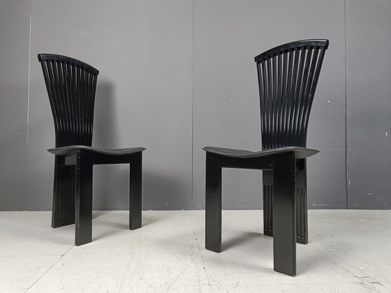 Image 1 of Postmoderne eetkamerstoelen van Pietro Costantini, 1980S, set van 6