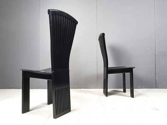 Image 1 of Postmoderne eetkamerstoelen van Pietro Costantini, 1980S, set van 6