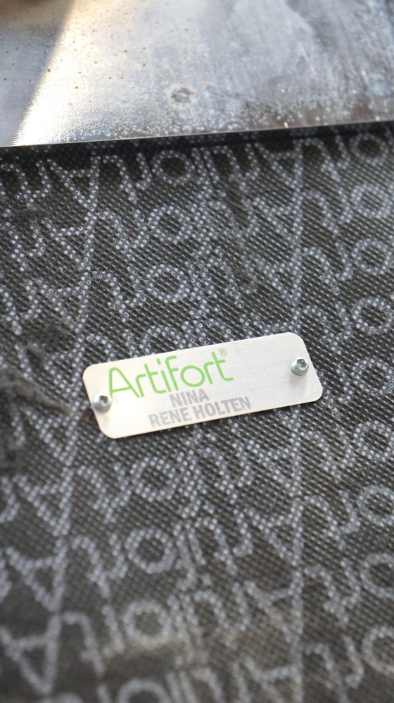 Image 1 of Zwarte lederen vintage Artifort design fauteuil model NINA