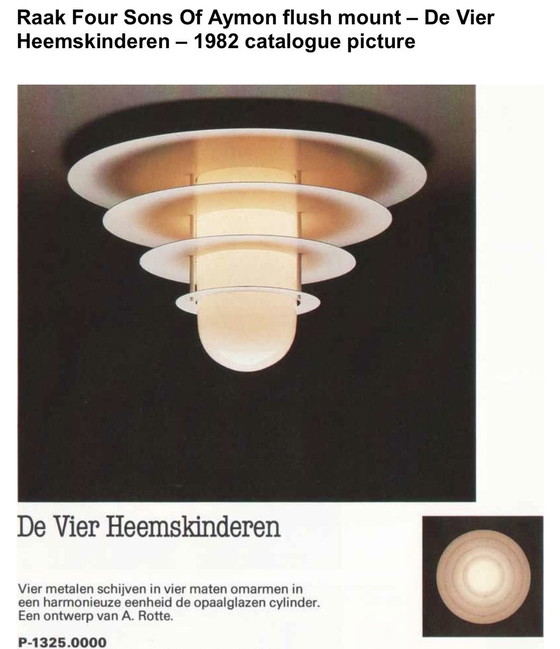 Image 1 of Vintage Xxl Raak P-1325  Plafondlamp