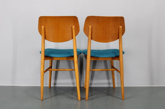 Image 1 of 1970S Set van vier beukenhouten eetkamerstoelen van Ton, Tsjecho-Slowakije