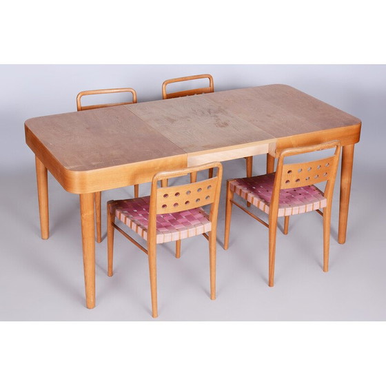 Image 1 of Mid Century essenhouten eettafel door Uluv, Tsjechië 1950