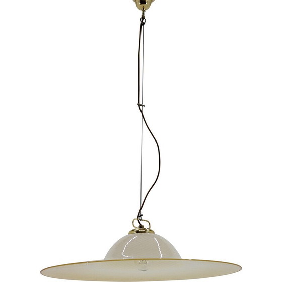 Image 1 of Vintage Italiaanse glazen hanglamp, jaren 1960