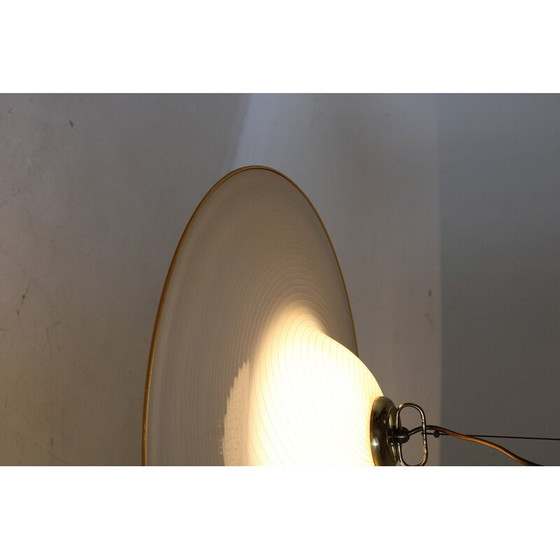 Image 1 of Vintage Italiaanse glazen hanglamp, jaren 1960