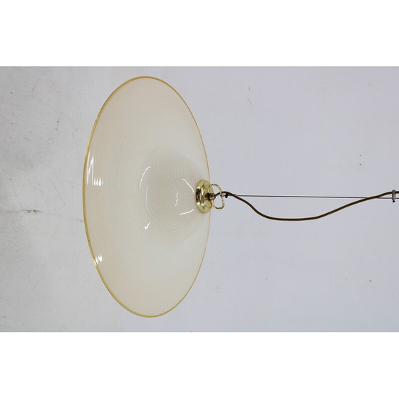 Image 1 of Vintage Italiaanse glazen hanglamp, jaren 1960