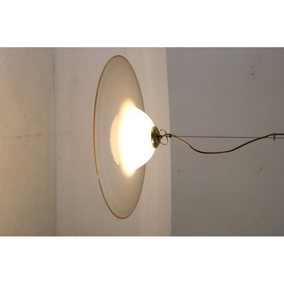 Image 1 of Vintage Italiaanse glazen hanglamp, jaren 1960