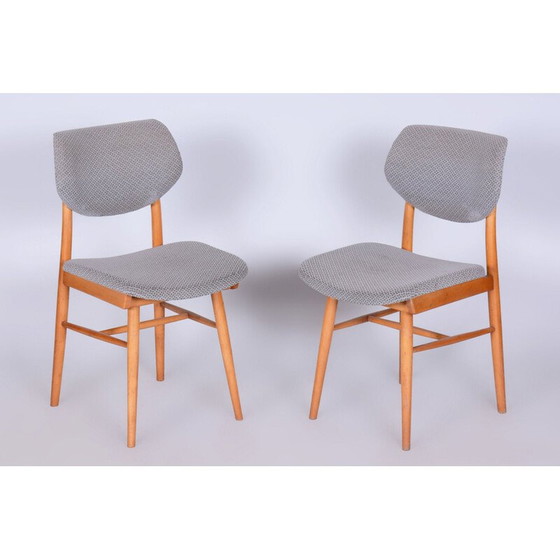 Image 1 of Set van 4 vintage beuken stoelen voor Jitona Soběslav, Tsjecho-Slowakije 1960