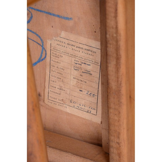 Image 1 of Set van 4 vintage beuken stoelen voor Jitona Soběslav, Tsjecho-Slowakije 1960