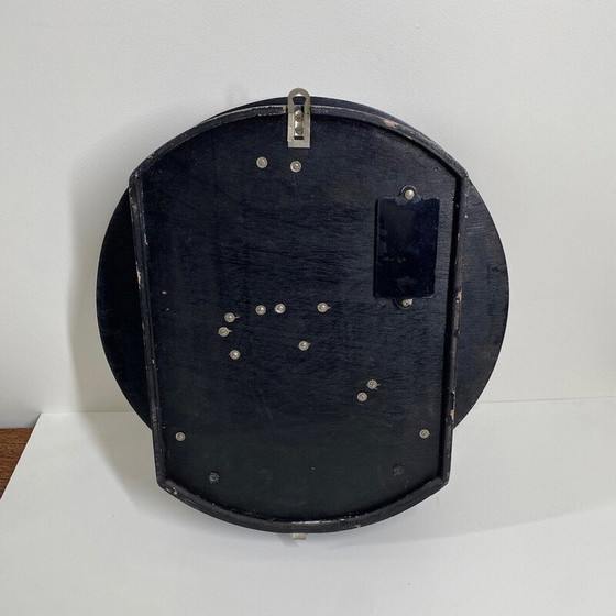 Image 1 of Vintage houten en multiplex wandklok van Transistor