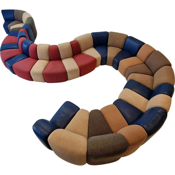 Image 1 of Vintage 3-zits Mississippi sofa van Pierre Paulin voor Artifort, Nederland 1970