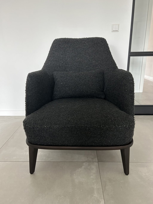 Zwarte fauteuil Baldwin