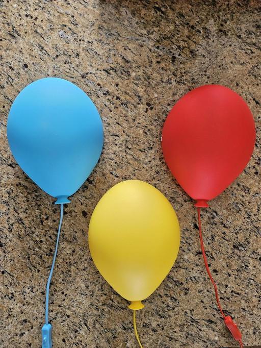 3x Vintage  Ikea Drömminge Ballon Wandlampen