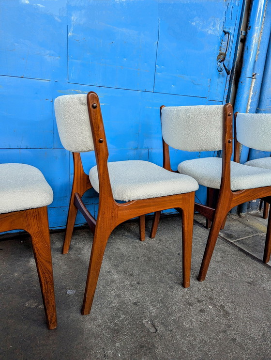 Image 1 of 4x Midcentury Teak Eetstoelen- Denemarken