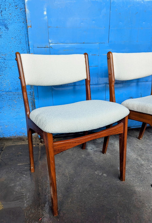 4X Midcentury Teak Eetstoelen- Erik Buch- Denemarken 